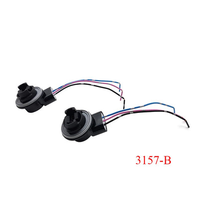 2x 3157 4157 Bulb Socket Brake Turn Signal Light Harness Wire Plug Connector
