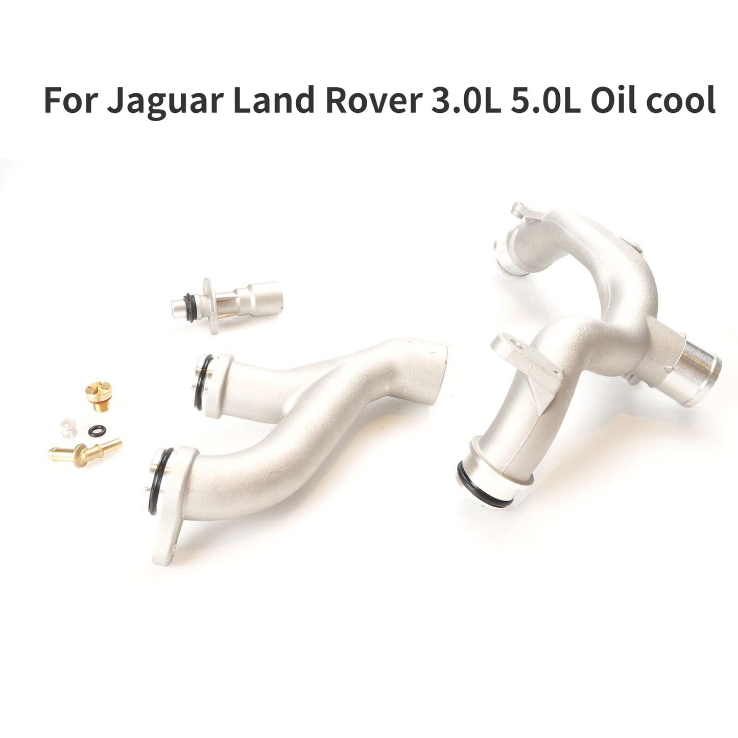 Upgraded Metal Coolant Outlet Pipes For Jaguar Land Rover 3.0L 5.0L Oil cool