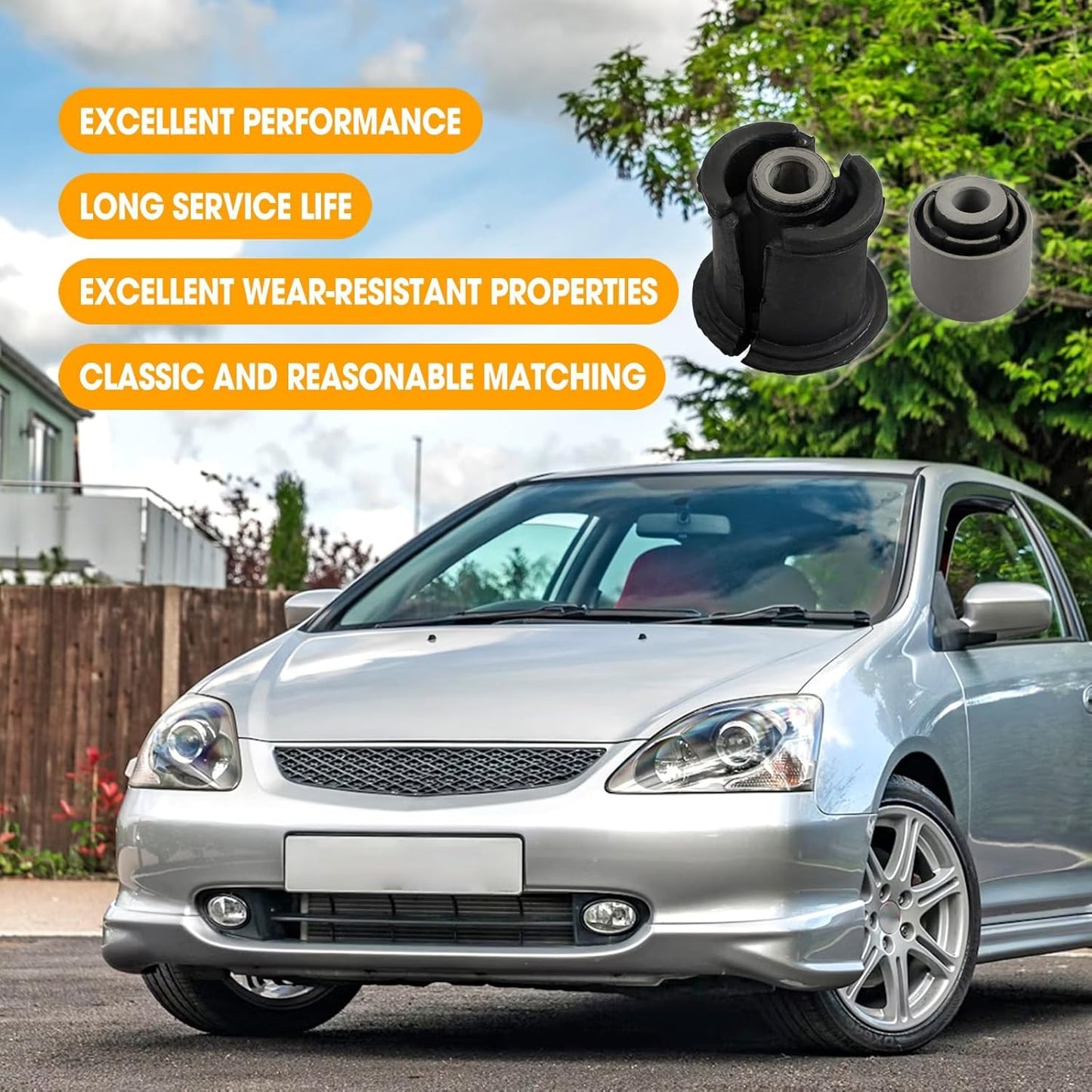 2set Rear Control Trailing Arm Axle Bushes Bushings For Honda CR-V CRV 2002-2006