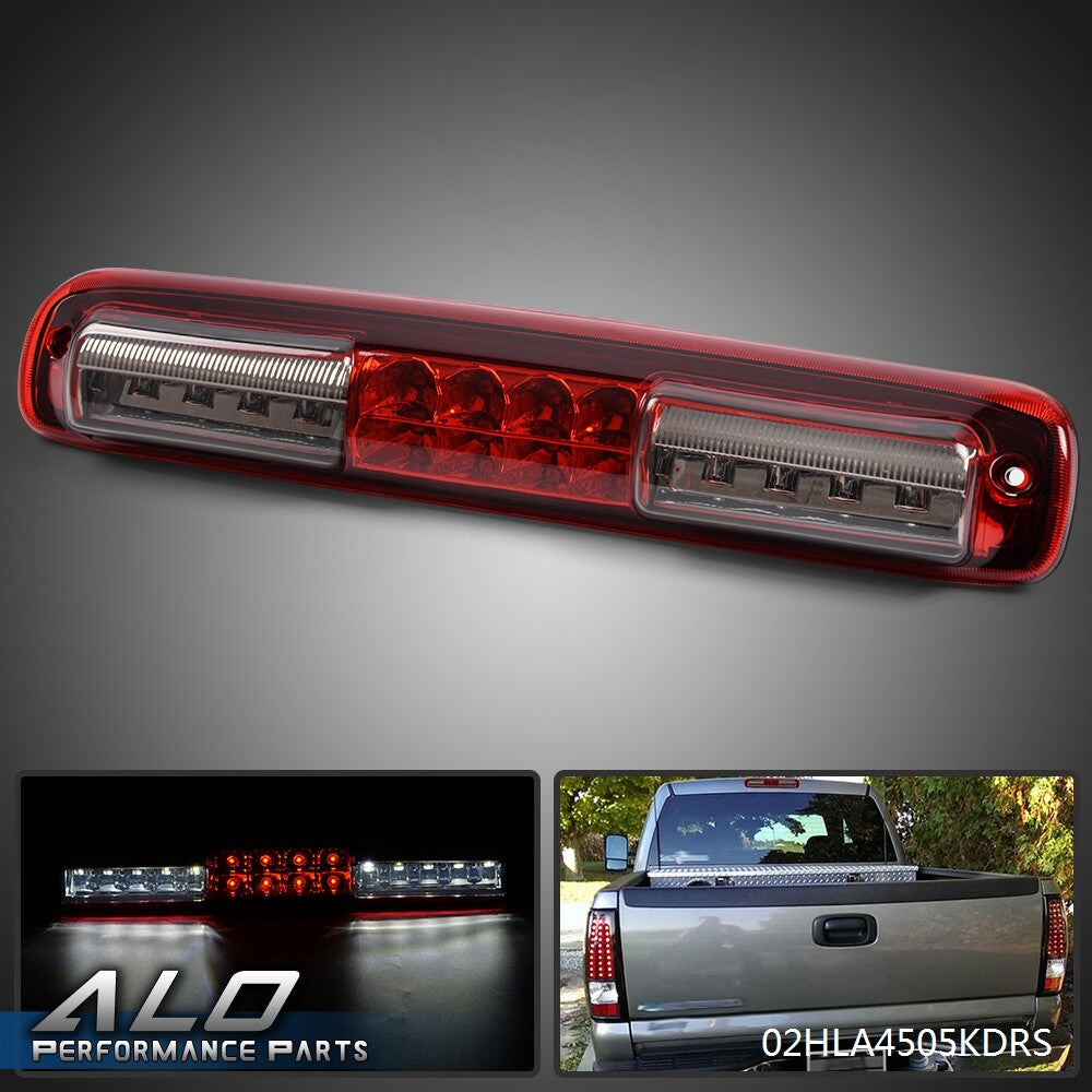 Solid Spare Fit For 99-06 Chevy Silverado 2500 HD Red/Smoke Lens 3rd Brake Tail Light
