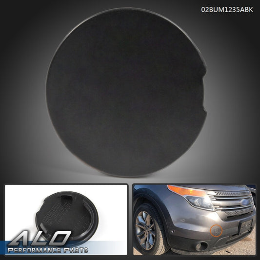 Solid Spare Front Bumper Tow Hook Eye Cover Black Fit for 2011-2015 Ford Explorer