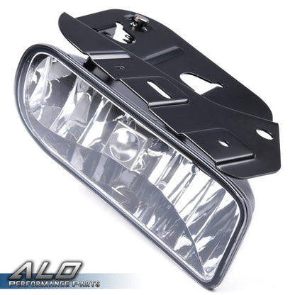 Solid Spare Fit For 02-06 Cadillac Escalade Left&Right Clear Lens Fog Light Lamps W/Bulbs