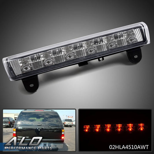 Solid Spare Fit For 2000-2006 Chevy Suburban Tahoe GMC Yukon Chrome LED 3rd Brake Rear Light