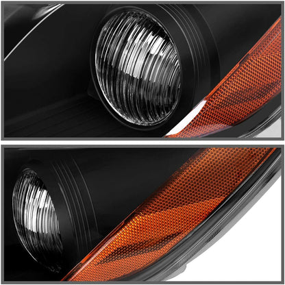 Solid Spare Fit For Toyota Camry 2007-2009 Black Clear Housing Projector Headlight Set L+R