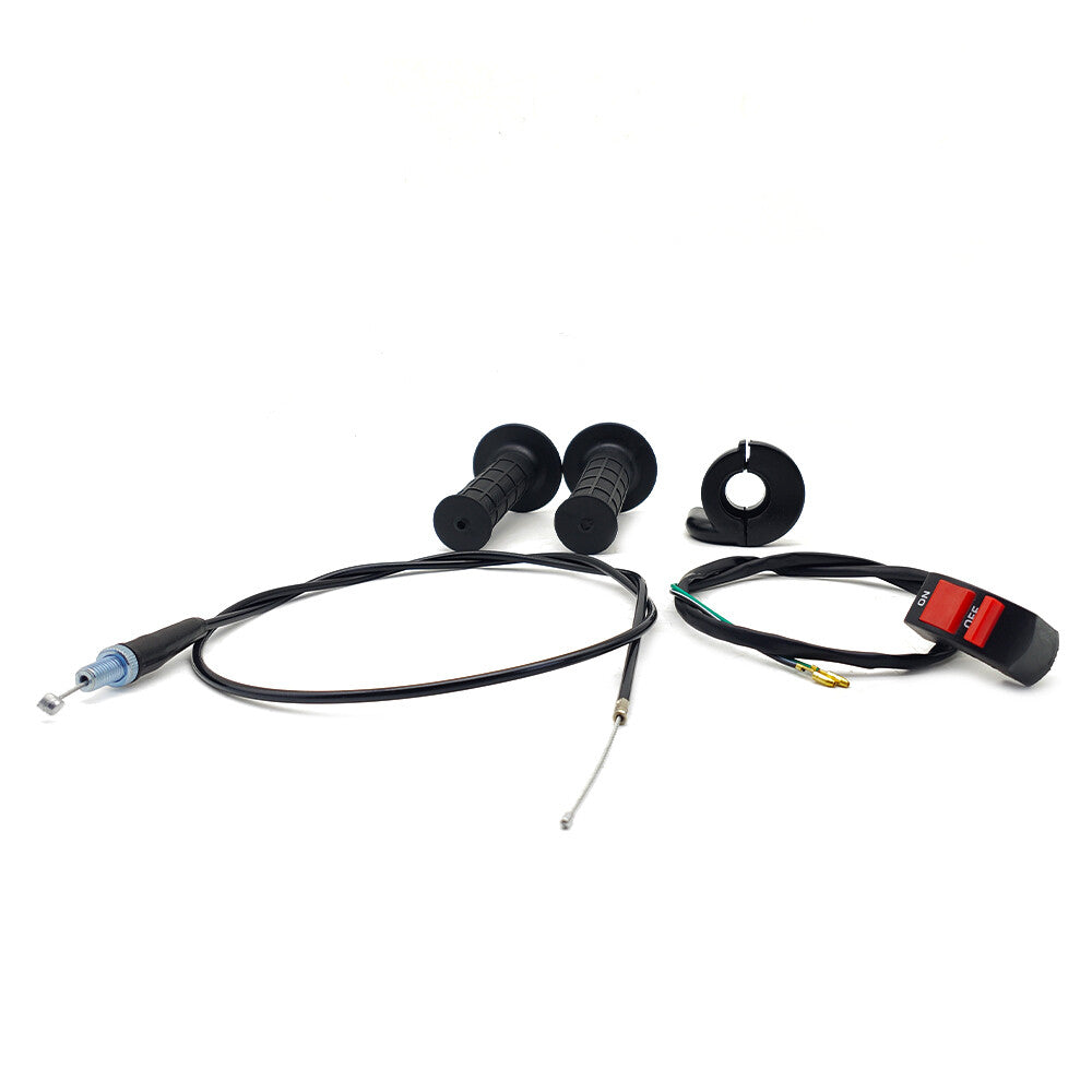 Bike Throttle Hand Grips Cable Clamp Kit For Coleman CT200U Trail 200 Mini 196cc