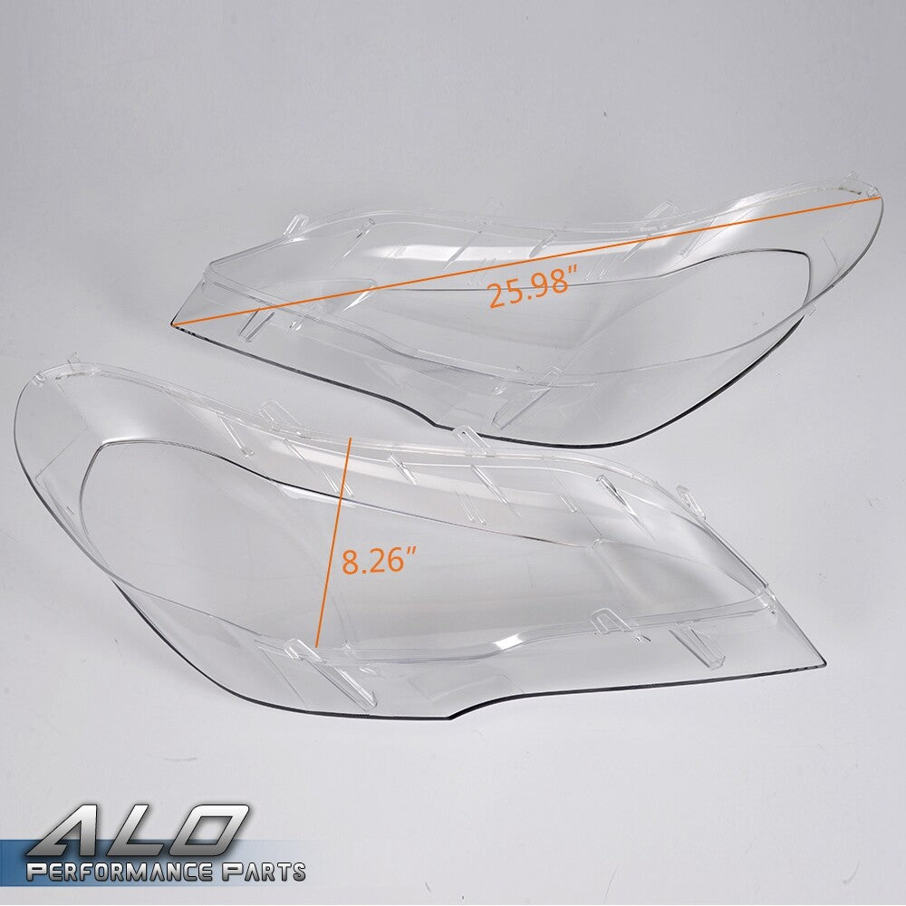 Solid Spare Left & Right Headlight Lampshade Replacement Lens Fit For 2007-2012 BMW X5 E70
