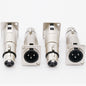 3 Pin XLR Male To XLR Female Feed/Pass Thru Connector Adapter For D Panel Mount
