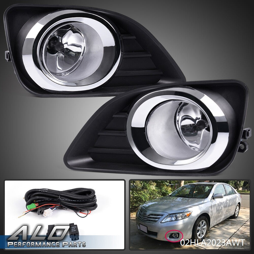 Solid Spare Fit For 2010-2011 Toyota Camry Clear Bumper Lamps Driving Fog Lights+Switch Pair