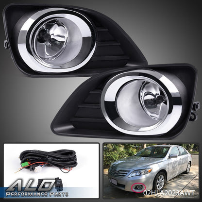 Solid Spare Fit For 2010-2011 Toyota Camry Clear Bumper Lamps Driving Fog Lights+Switch Pair