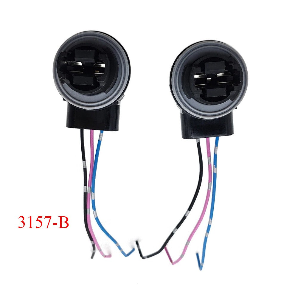 2x 3157 4157 Bulb Socket Brake Turn Signal Light Harness Wire Plug Connector