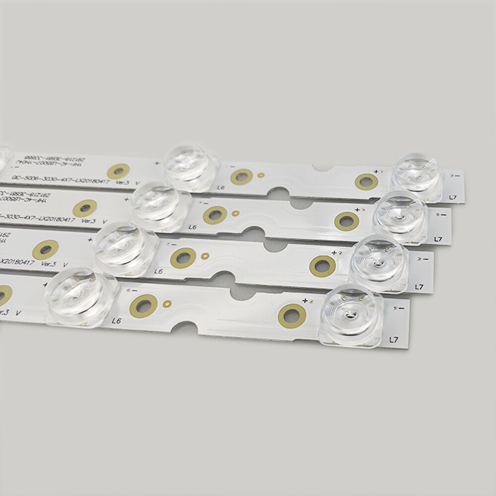 LED Strips(4) for 50S421 50S423 TCL-GIC-50D6-3030-4X7-LX20180417 4C-LB5007-ZM03J