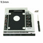 New For CD/DVD-ROM Optical Bay 9.5mm Universal SATA 2nd HDD SSD Hard Drive Caddy