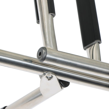 Solid Spare New 2 Step+3 Step Stainless Steel Folding Ladder Telescoping 400 lb. Limit