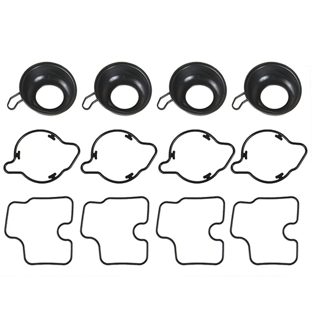 Solid Spare 4Pcs Carburetor Repair Kit Plunger Diaphragm Part For Honda CBR600 F4