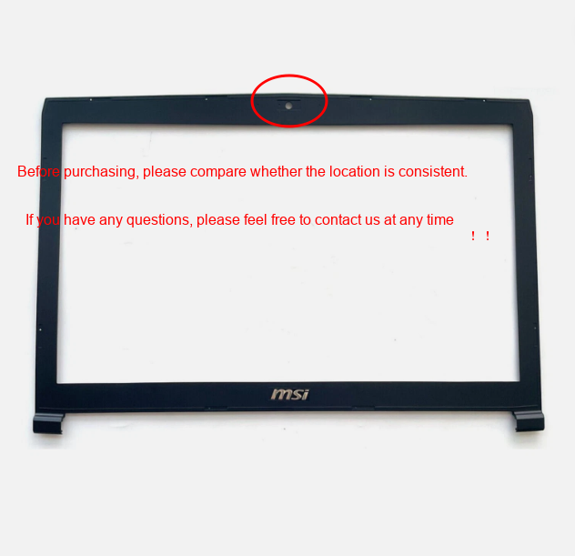 For MSI GL72 GP72 MS-1795 MS-1796 MS-179B MS-1799 Top LCD Back Cover+Bezel Black