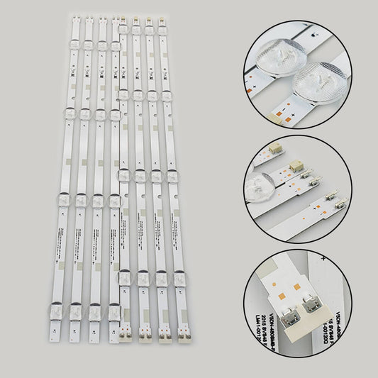 Solid Spare For Samsung UN48J5200AFXZA LED Backlight Strip Set (8) BN96-37296A BN96-37297A