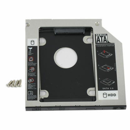 New12.7mm Universal for SATA 2nd HDD SSD Hard Drive Caddy CD/DVD-ROM Optical Bay