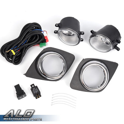 Solid Spare Fit For 09-12 Toyota RAV4 Clear Fog Lights Driving Bumper Lamps+Switch+Bracket