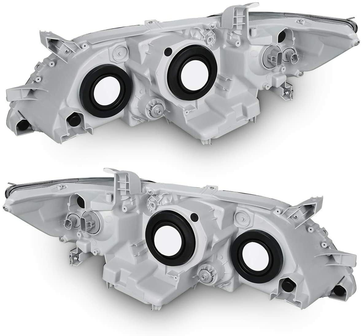 Solid Spare Fit For Toyota Camry 2007-2009 Black Clear Housing Projector Headlight Set L+R