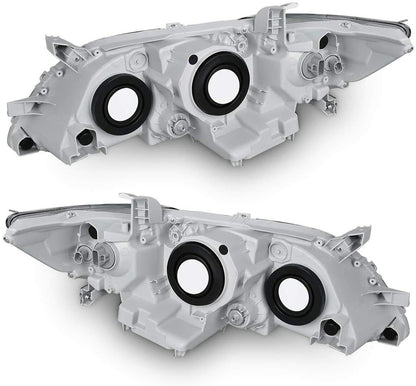 Solid Spare Fit For Toyota Camry 2007-2009 Black Clear Housing Projector Headlight Set L+R