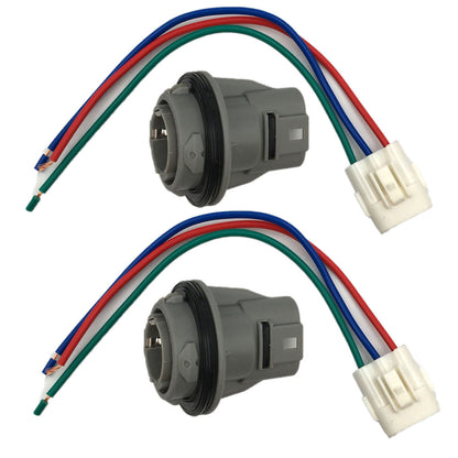 2 Front Turn Signal Light Socket Connector Harness W/ 3-Wire Kit For Honda Civic