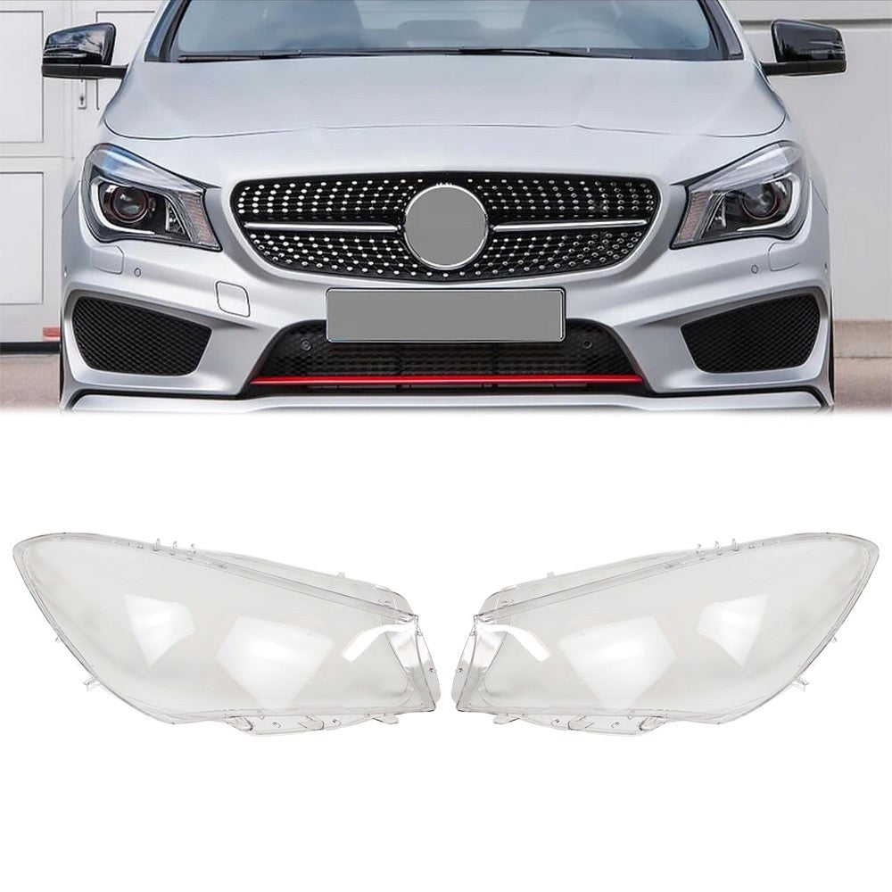 Clear Headlight Headlamp Lens Cover For 13-16Mercedes Benz W117 CLA250 CLA45