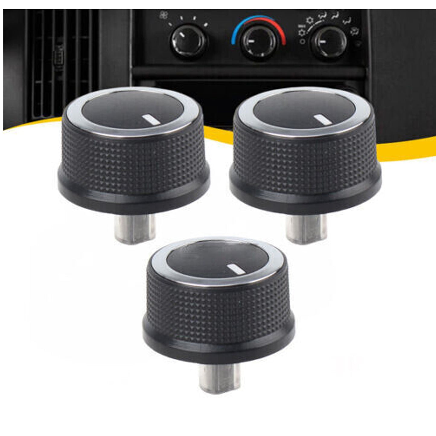 3 x A/C Heater TEMP CONTROL KNOB For 08-17 Chevrolet Express Van Savana 84793085