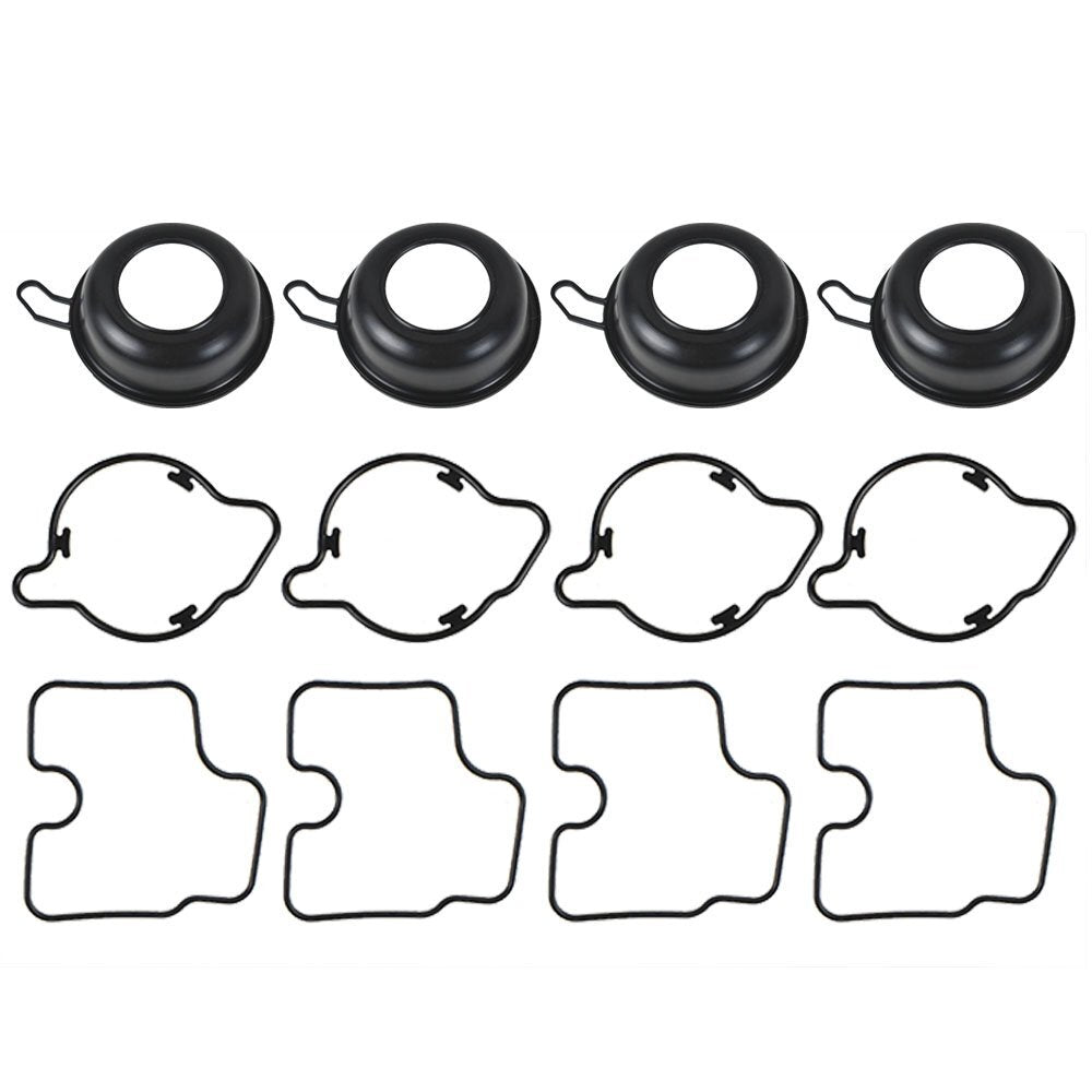 Solid Spare 4Pcs Carburetor Repair Kit Plunger Diaphragm Part For Honda CBR600 F4