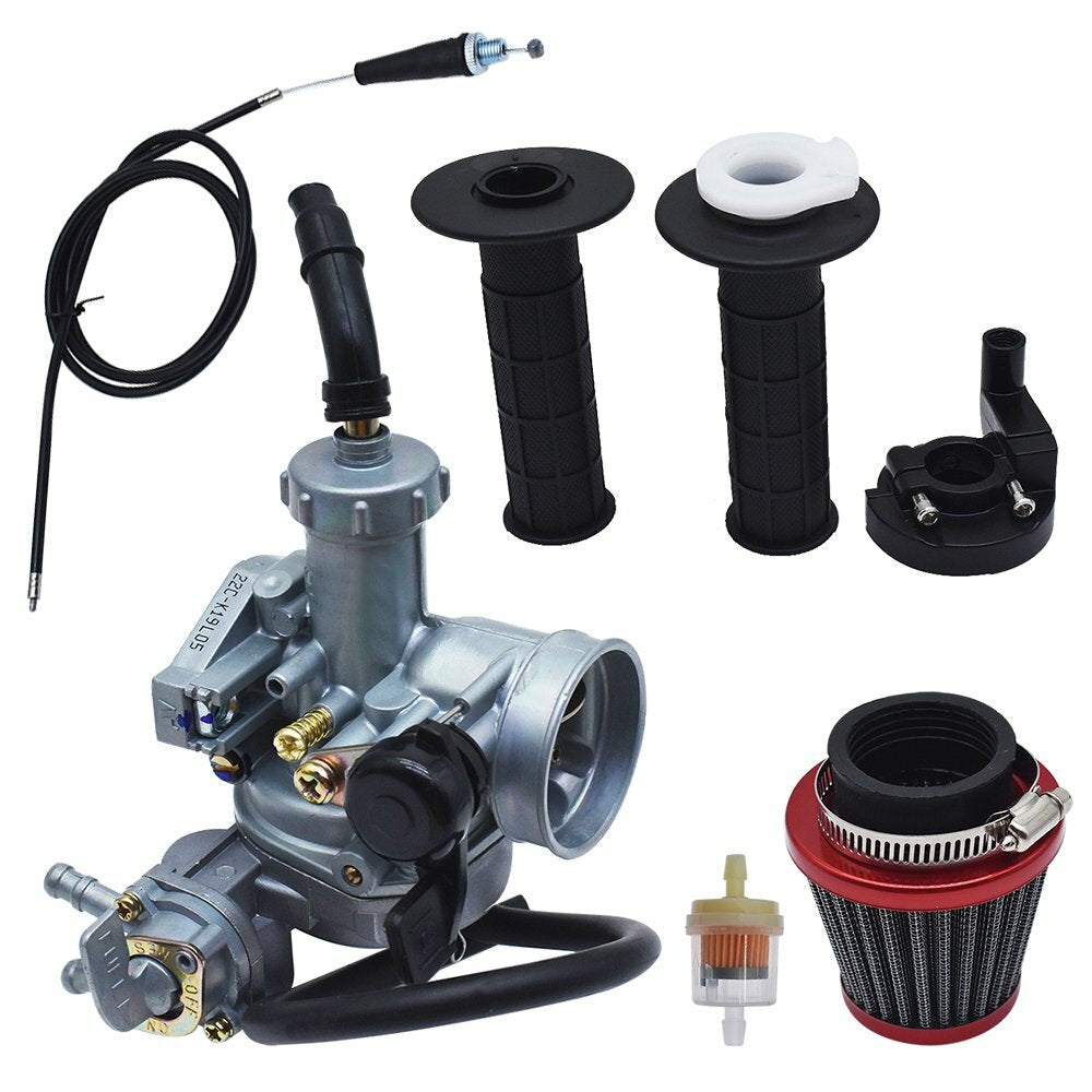 Solid Spare Carburetor & Throttle Cable Handle Bar Air Filter For Honda CT90 CT110 Carb