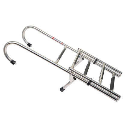 Solid Spare New 2 Step+3 Step Stainless Steel Folding Ladder Telescoping 400 lb. Limit