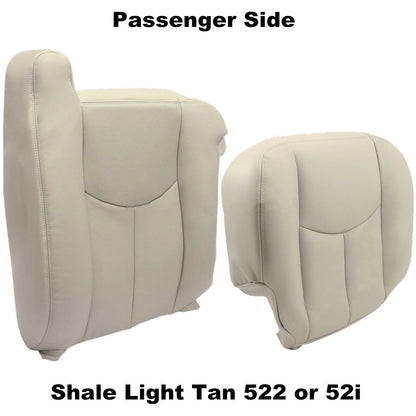 Passenger Bottom & top Leather Seat Covers For 2003-2006 Chevy Tahoe Suburban