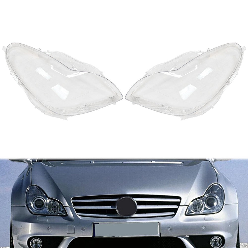 For 06-11 Mercedes Benz W219 CLS350 CLS500 CLS550 A Pair Headlight Lens Cover