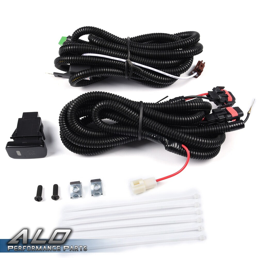 Solid Spare Fit For 04-05 Honda Civic Coupe Sedan 2/4Dr W/Switch Bulbs Clear Lens Fog Lights