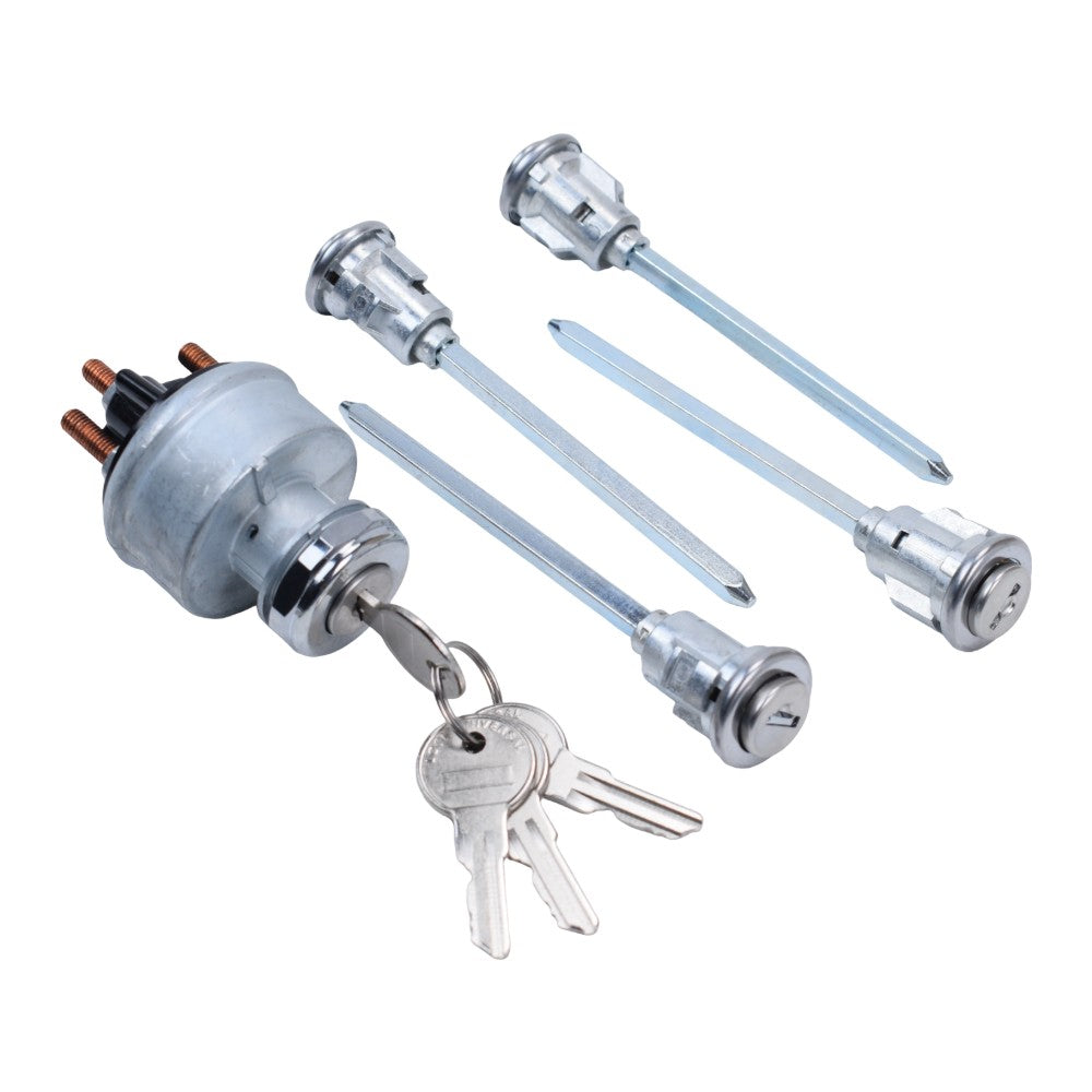 5Pcs Door Lock Cylinder Set with 4 Keys For Mack R-Series Truck 1967-2005