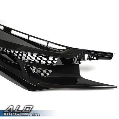 Solid Spare Fit For 2016-2021 Honda Civic Battle Style Sedan Front Bumper Grille Hood ABS