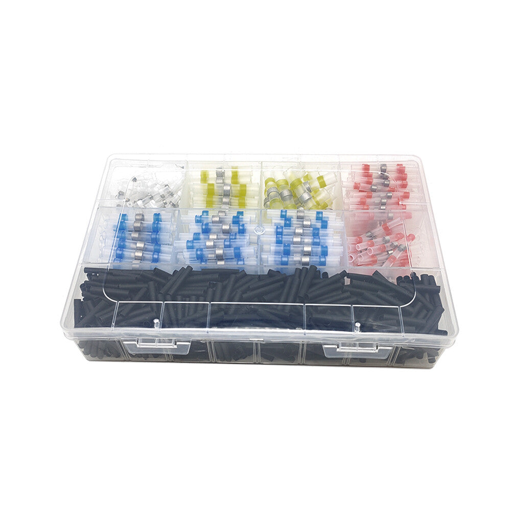1000Pcs Solder Seal Sleeve Heat Shrink Butt Wire Connectors Terminals Waterproof