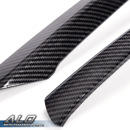 Solid Spare Fit For 2018-2020 Honda Accord Carbon Look Grille Eyelid Overlay Cover Trims