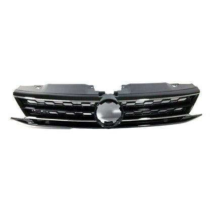 FiIT 2015-2018 VW MK6 JETTA MESH HEX HONEYCOMB UPPER GRILLE GRILL W/CHROME TRIM