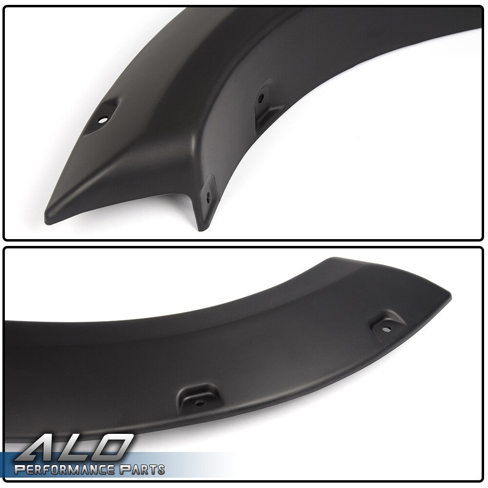 Solid Spare Fit For 2014-20 Toyota Tundra Pocket Rivet Wheel Fender Flares Smooth Black 4PCS
