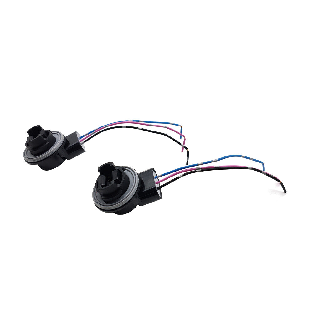 2x 3157 4157 Bulb Socket Brake Turn Signal Light Harness Wire Plug Connector