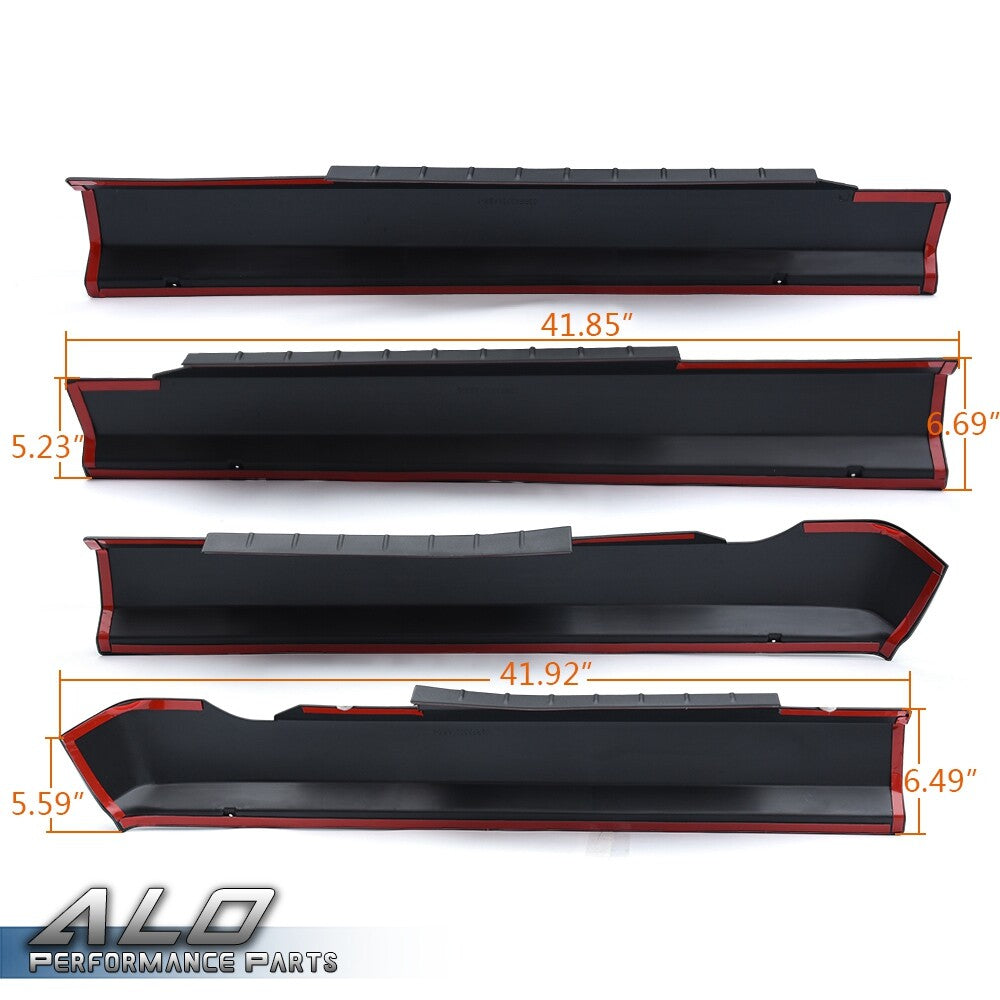 Solid Spare Fit For 2009-2018 Dodge Ram Crew Cab Rocker Panel Sill Plate Cover 14064