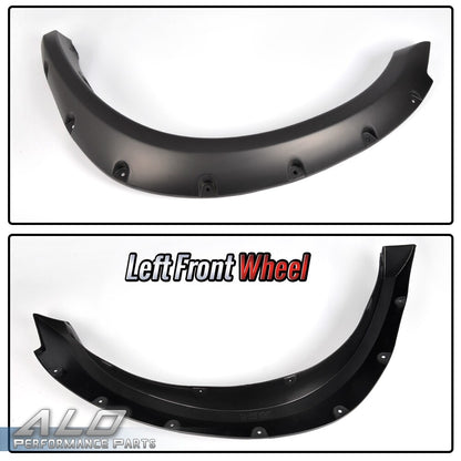 Solid Spare 4pcs Pocket Style Rivet Fender Flares Wheel Cover Fit For 10-17 Ram 2500 3500