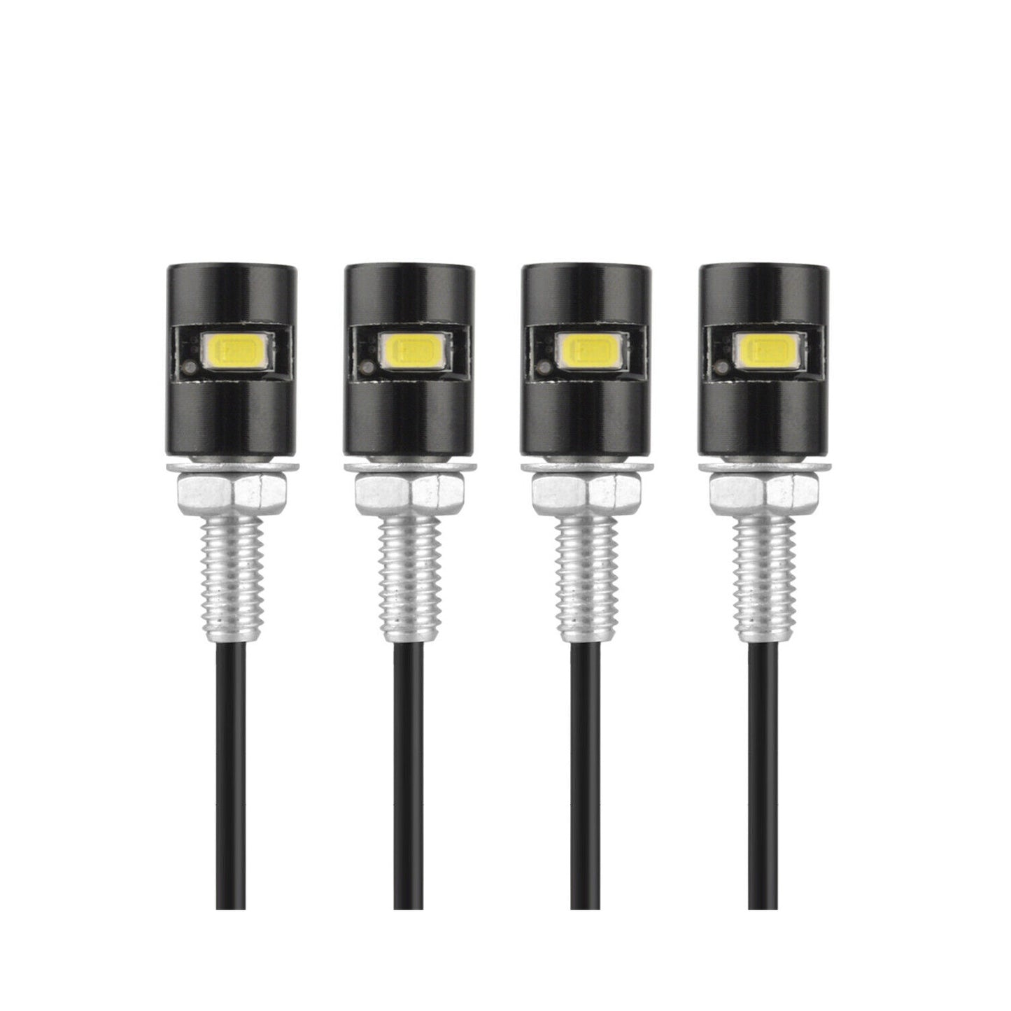 4× Motorcycle Car LED License Plate Light 5630/5730 SMD Screw Bolt Lamp Bulbs US