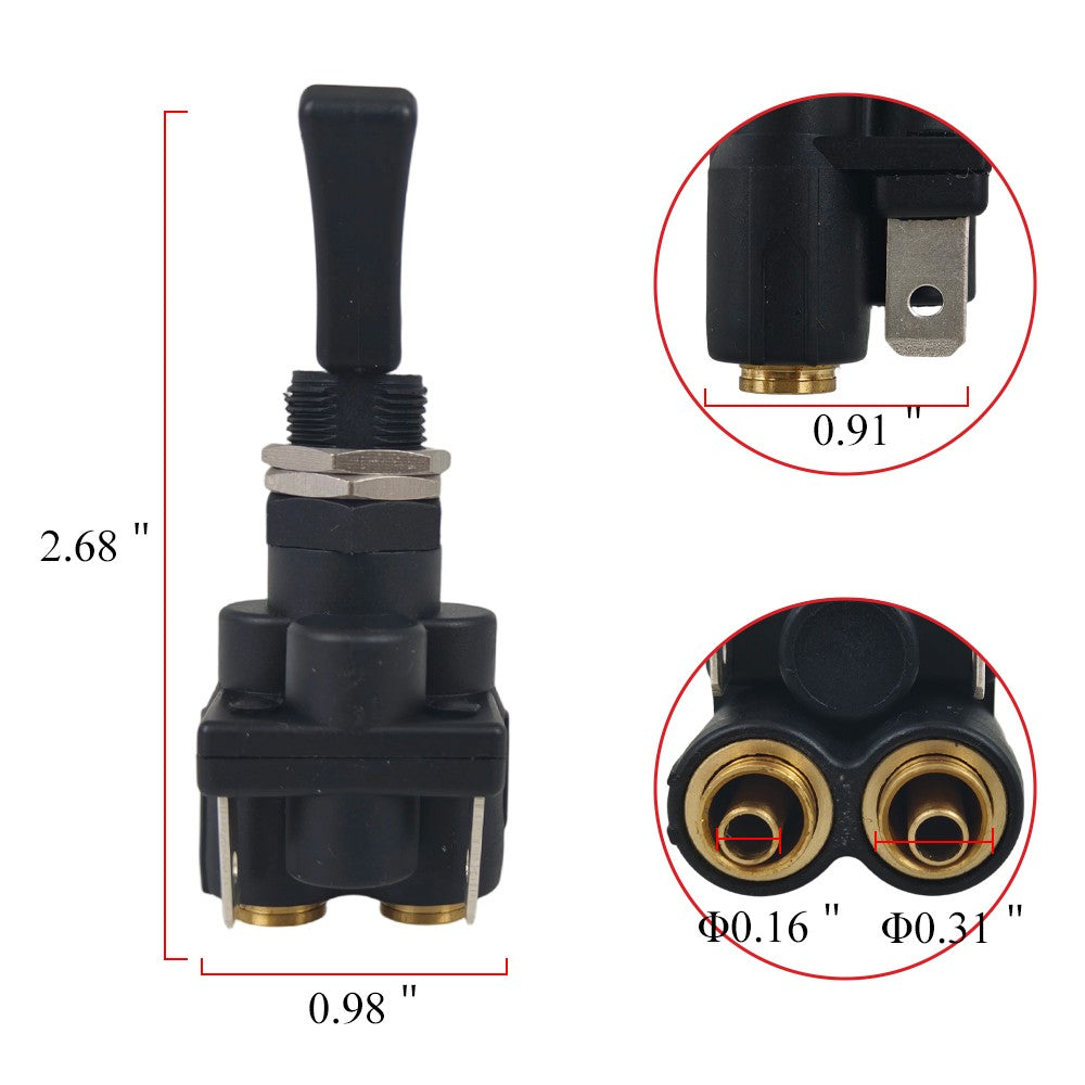 Air Electric Toggle Valve Paddle Switch For Peterbilt Kenworth K295-362-1