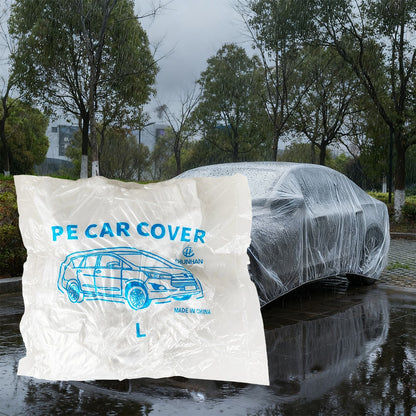 5 PACK Clear Plastic Disposable Car Cover Temporary Universal Rain Dust Garage
