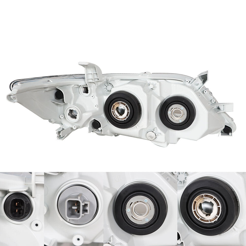 Solid Spare Pair Set For Toyota Camry Hybrid 2010-2011 Headlight Replacement Chrome Housing