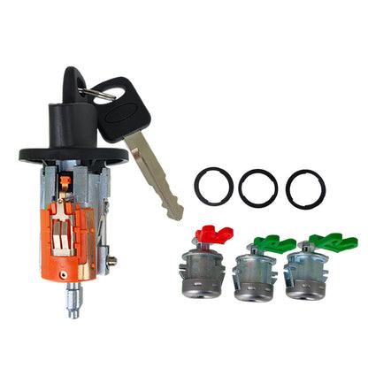 For 1997-2007 Ford F250 F150 F350 F450 Ignition & Door Lock Cylinder and 2 Keys