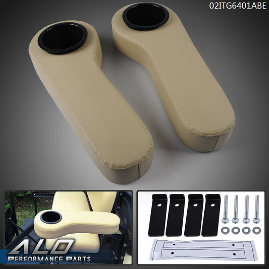 Solid Spare Fit For EZGO Club Car Yamaha Golf Cart Rear Seat Arm Rest Cushion Cup Holder