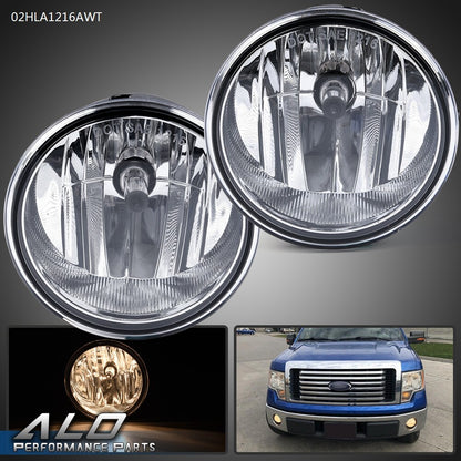 Solid Spare Clear Front Bumper Fog Lights Lamps Fit For 2006-2010 Ford F-150 Left+Right