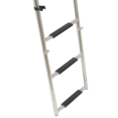 Solid Spare New 2 Step+3 Step Stainless Steel Folding Ladder Telescoping 400 lb. Limit